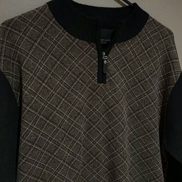 Grandpa Argyle Pullover quarter Zip Sweater Large - Picture 2 of 8